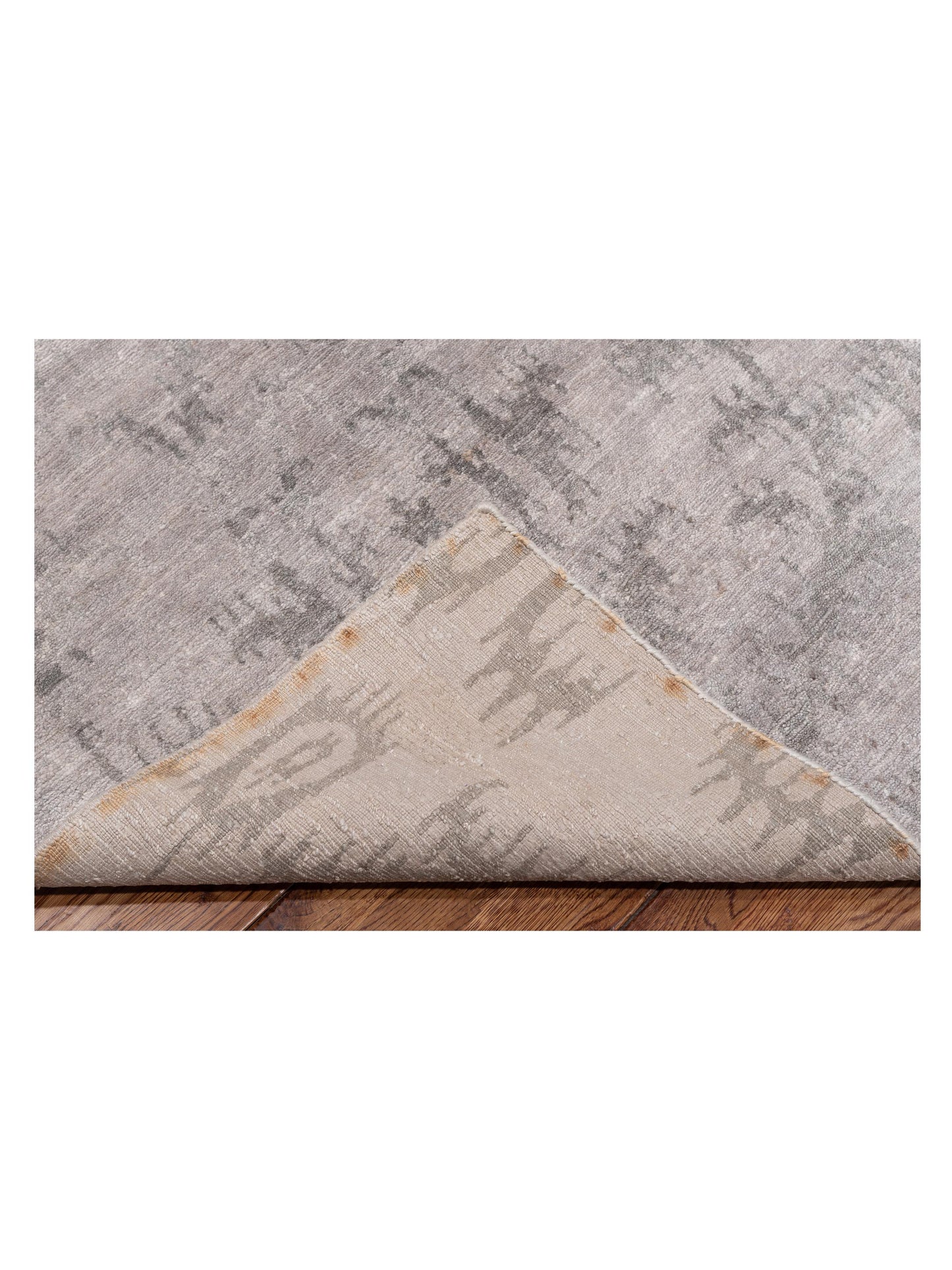 Tenzari Beige Green 7.11x9.11 Hand Knotted Rug