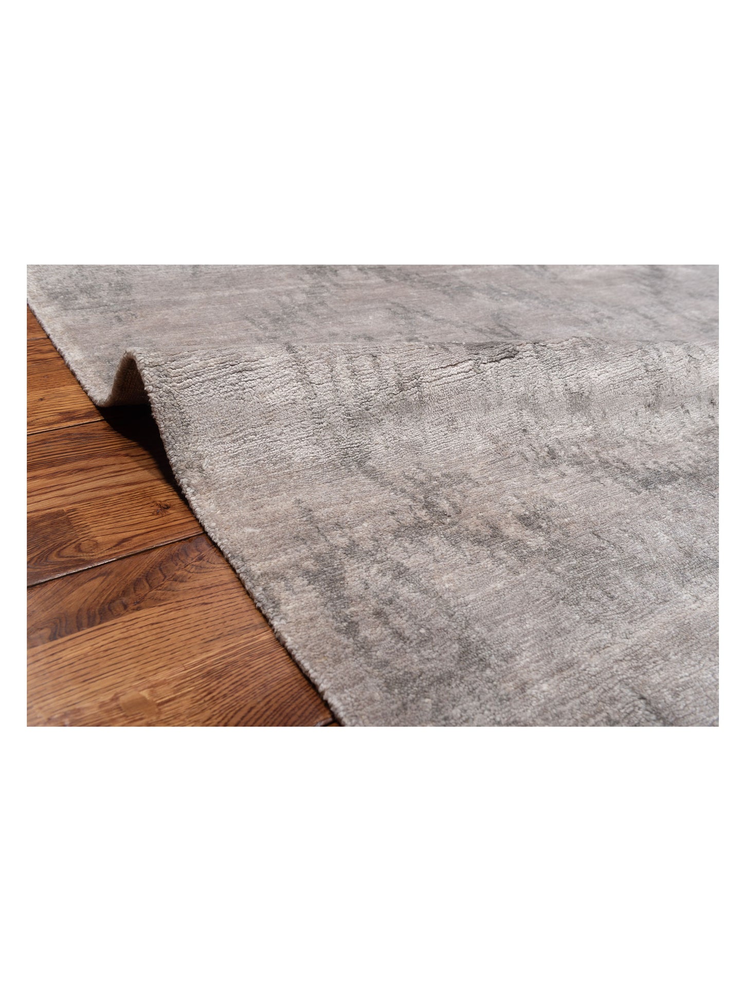 Tenzari Beige Green 7.11x9.11 Hand Knotted Rug