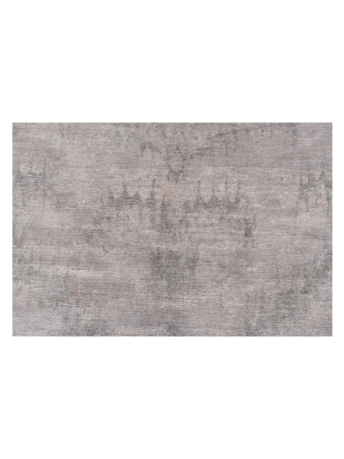 Tenzari Beige Green 7.11x9.11 Hand Knotted Rug