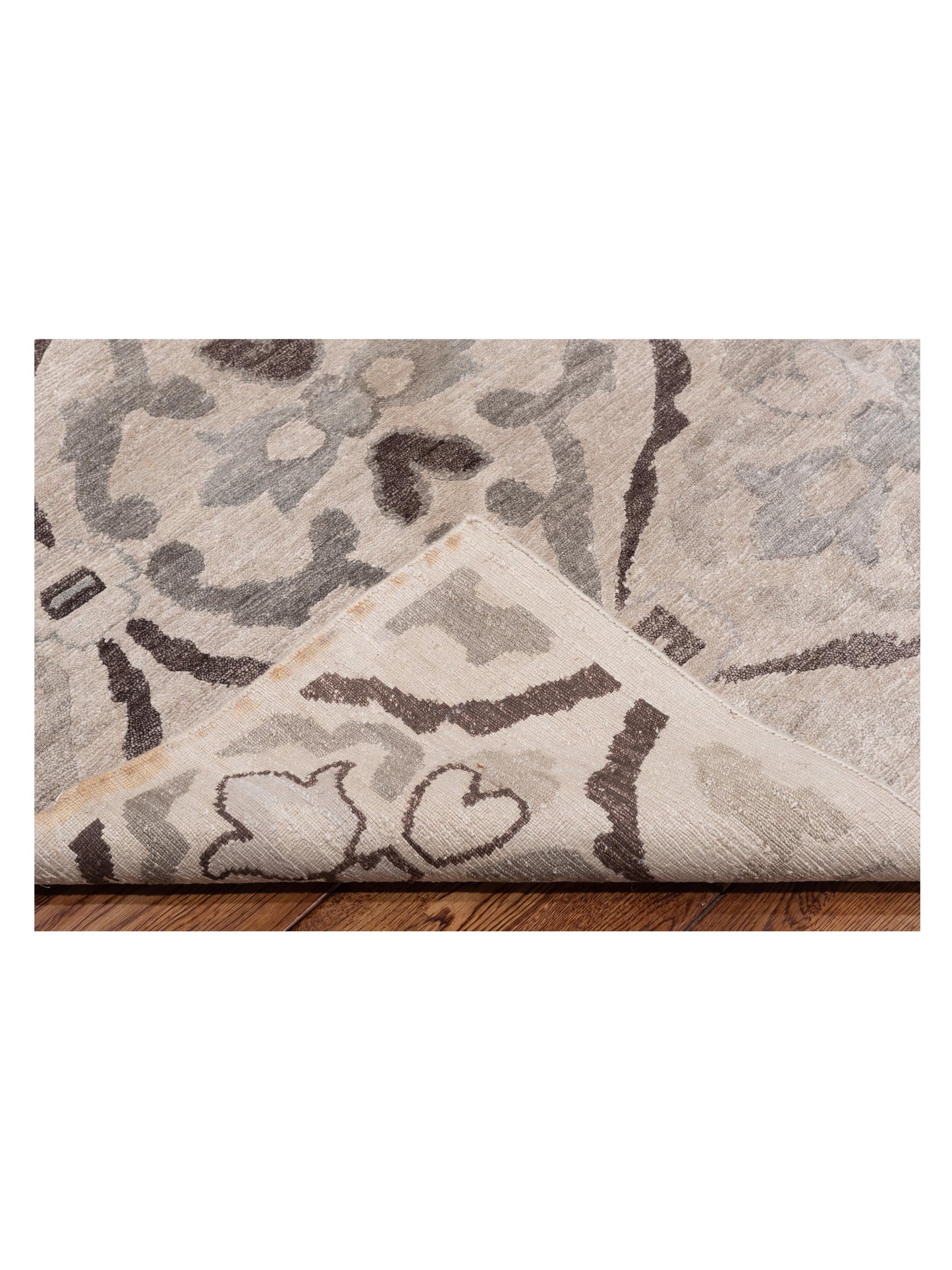 Tenzari Beige 7.9x9.10 Hand Knotted Rug