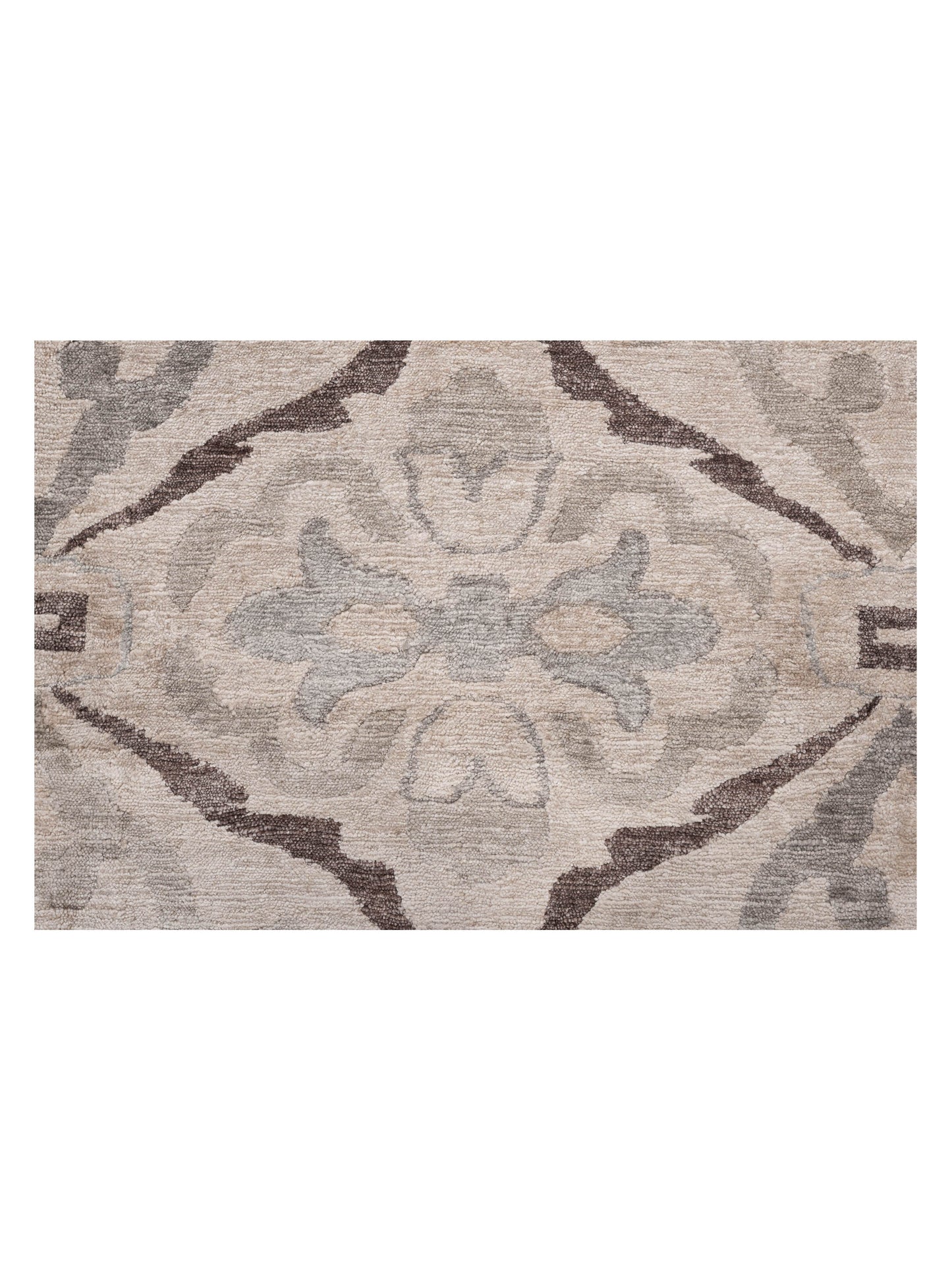 Tenzari Beige 7.9x9.10 Hand Knotted Rug
