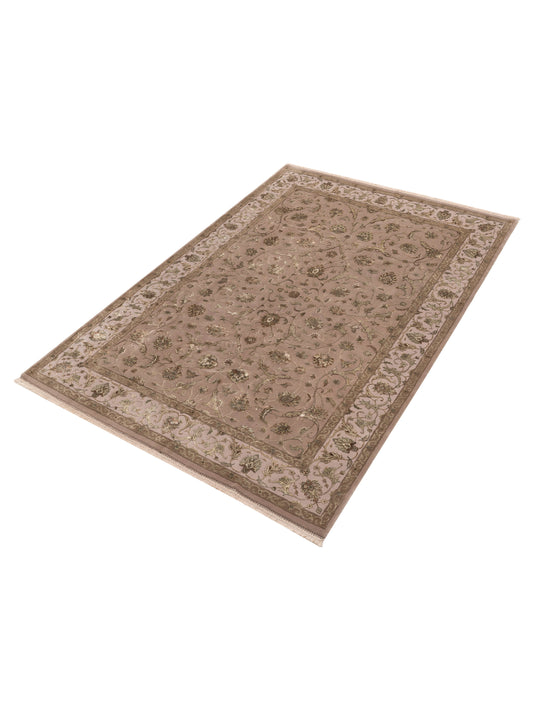 Javira Silver Cream 6.6x9.9 Hand Knotted Rug