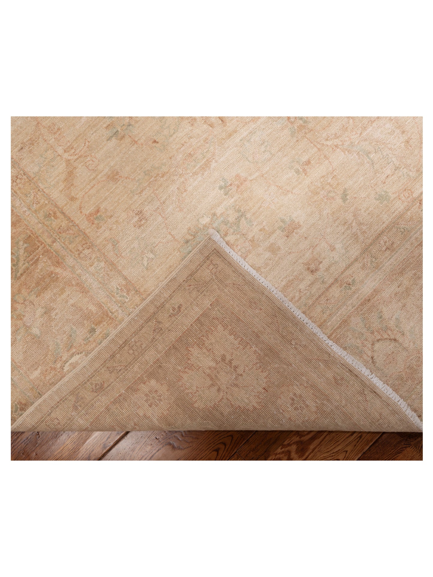 Sabira Ivory Brown 8.3x9.7 Hand Knotted Rug