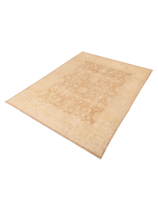 Sabira Brown Cream 8.10x11.5 Hand Knotted Rug