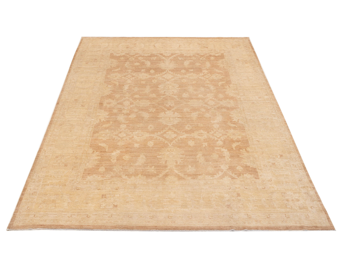 Sabira Brown Cream 8.10x11.5 Hand Knotted Rug