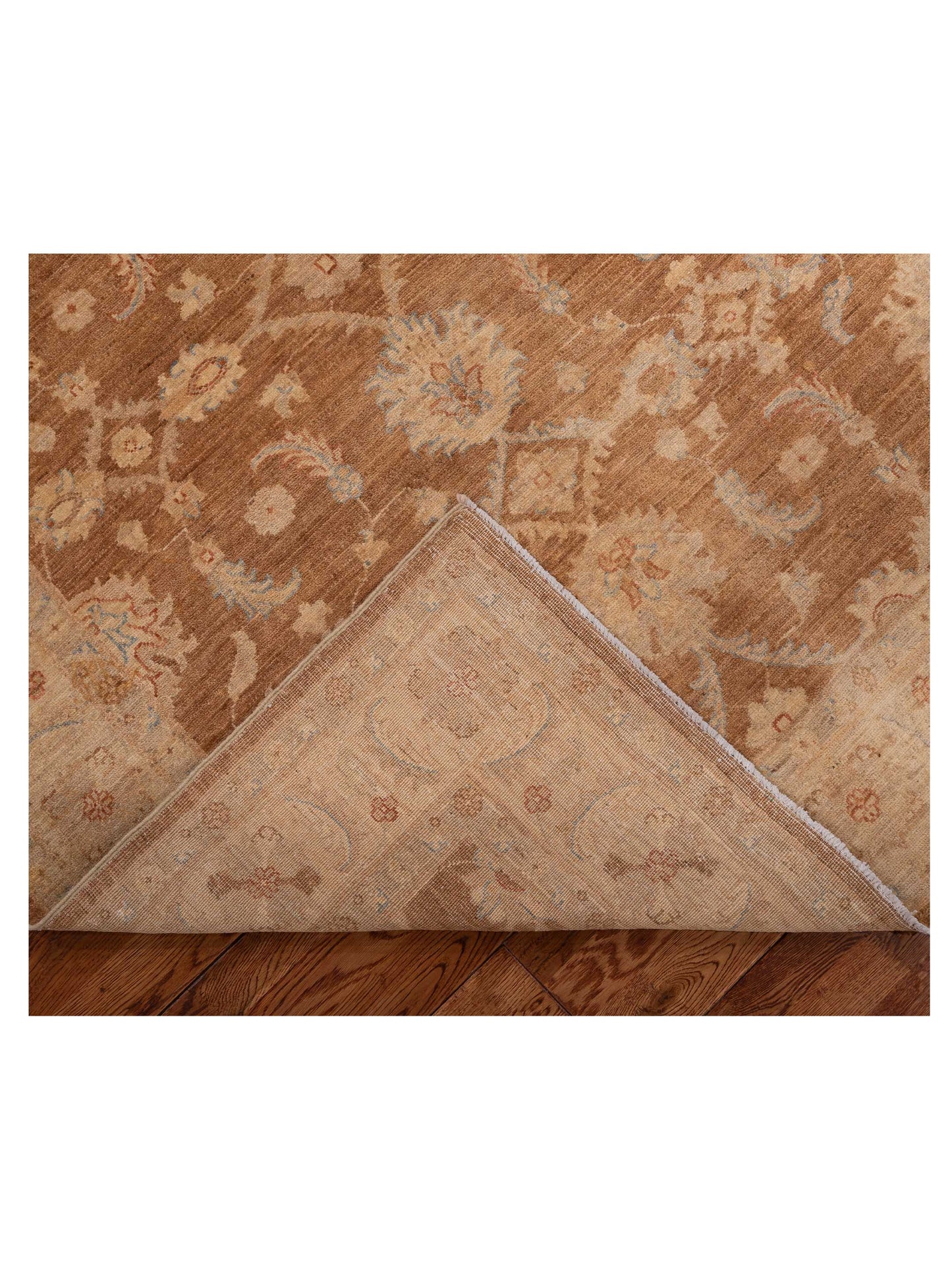 Sabira Brown Beige 4.11x6.6 Hand Knotted Rug