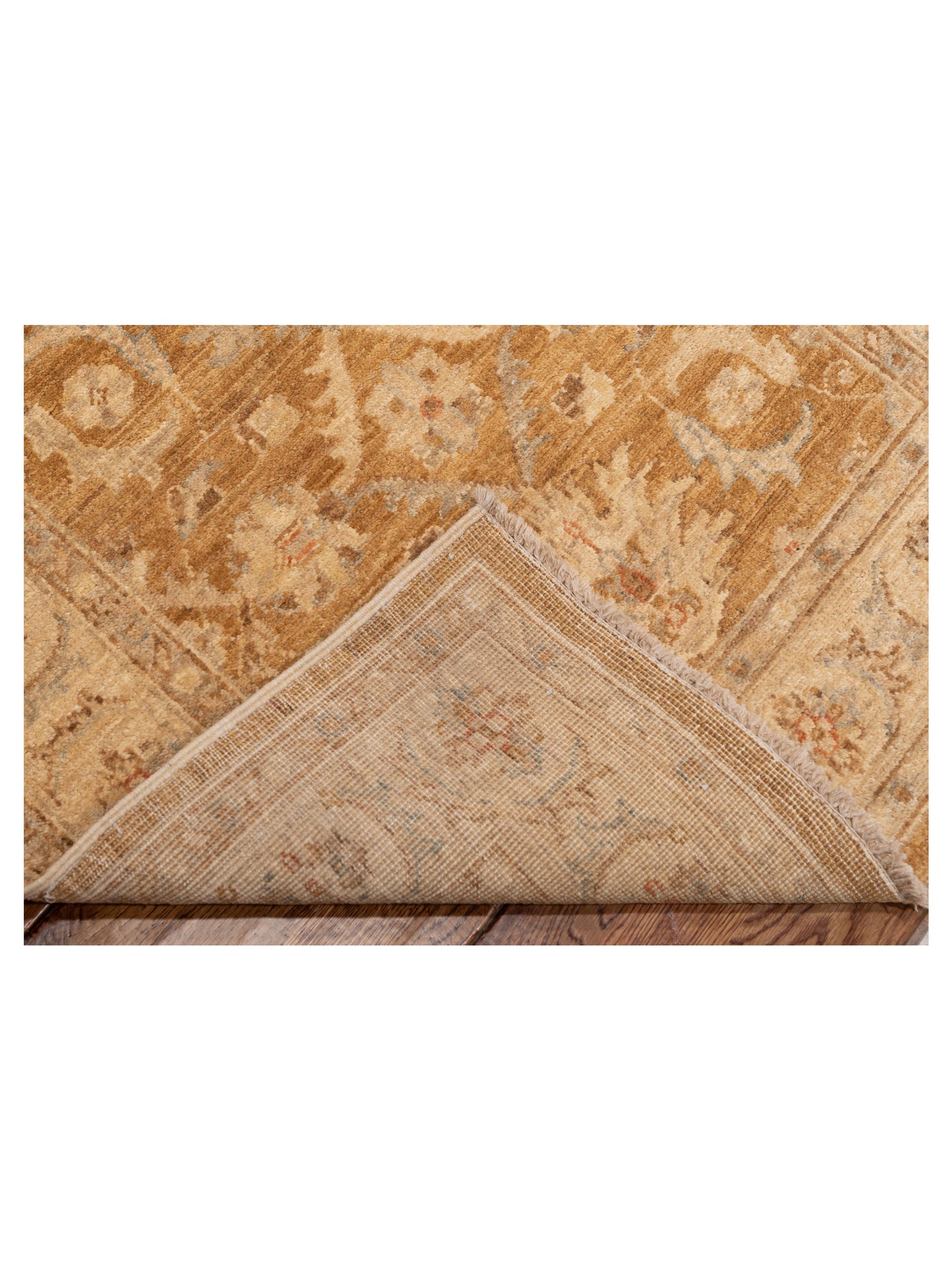 Sabira Brown Gold 2.9x9.10 Hand Knotted Rug