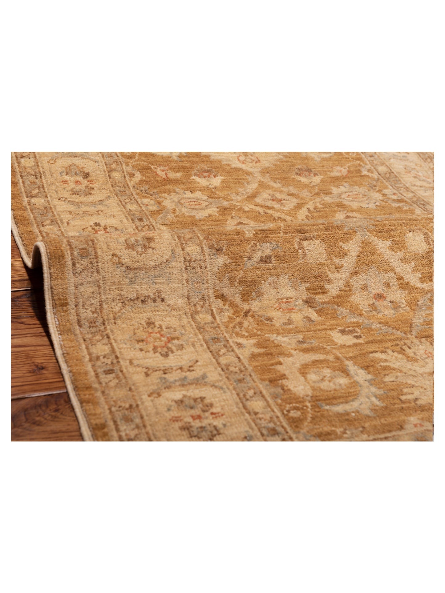 Sabira Brown Gold 2.9x9.10 Hand Knotted Rug