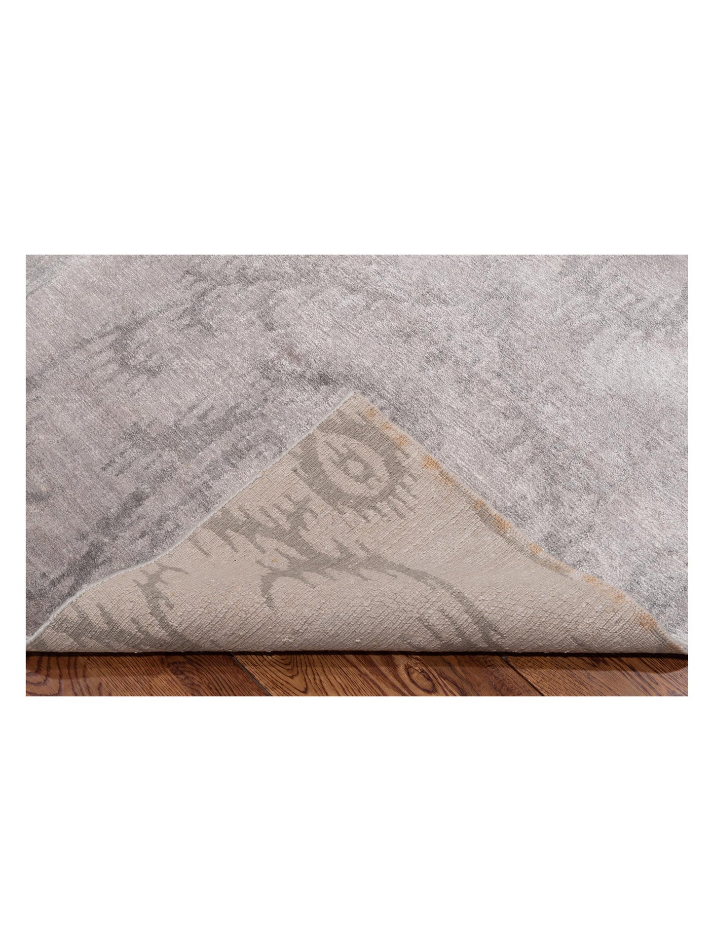 Tenzari Beige Green 8.1x9.11 Hand Knotted Rug