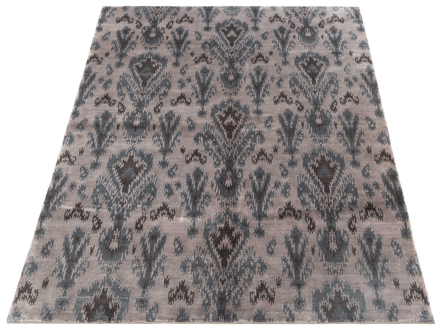 Tenzari Silver Green 6x7.11 Hand Knotted Rug