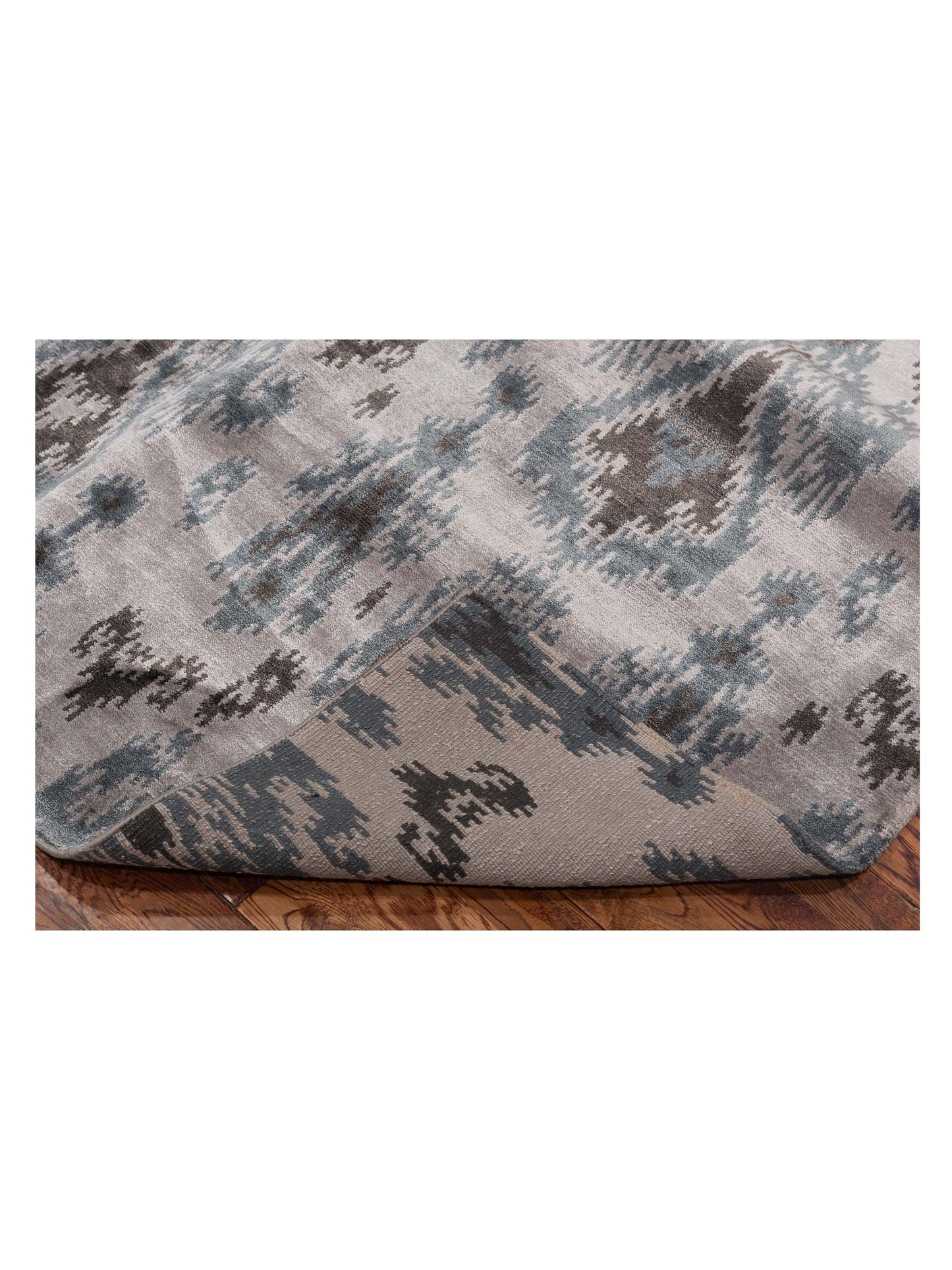 Tenzari Silver Green 6x7.11 Hand Knotted Rug