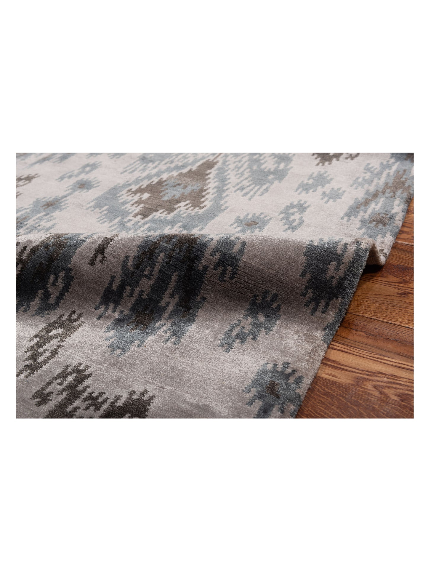 Tenzari Silver Green 6x7.11 Hand Knotted Rug