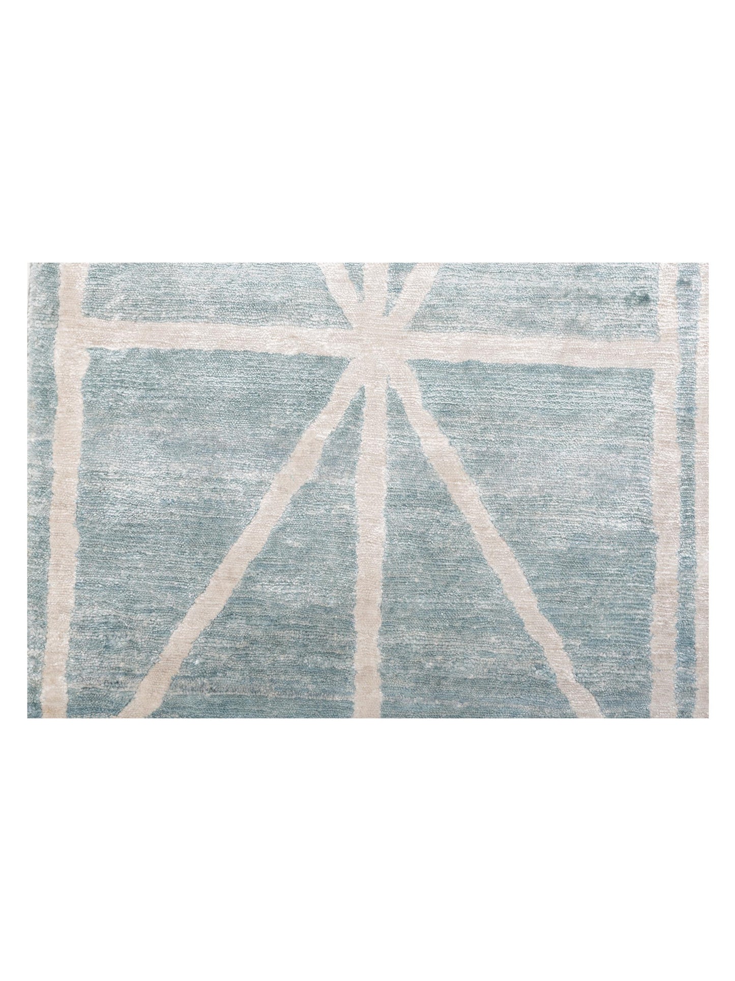 Tenzari Light Blue Light Blue 6x8.11 Hand Knotted Rug