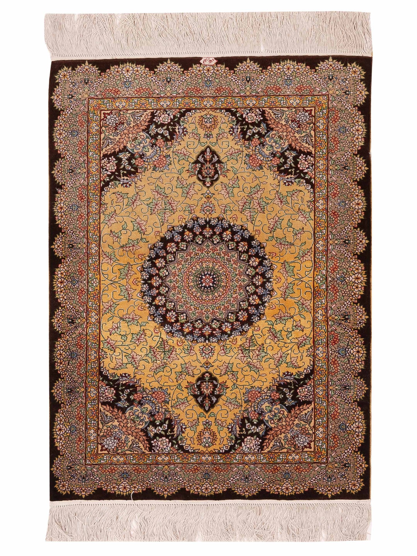 Pasha Pure Silk  Gold Brown Traditional