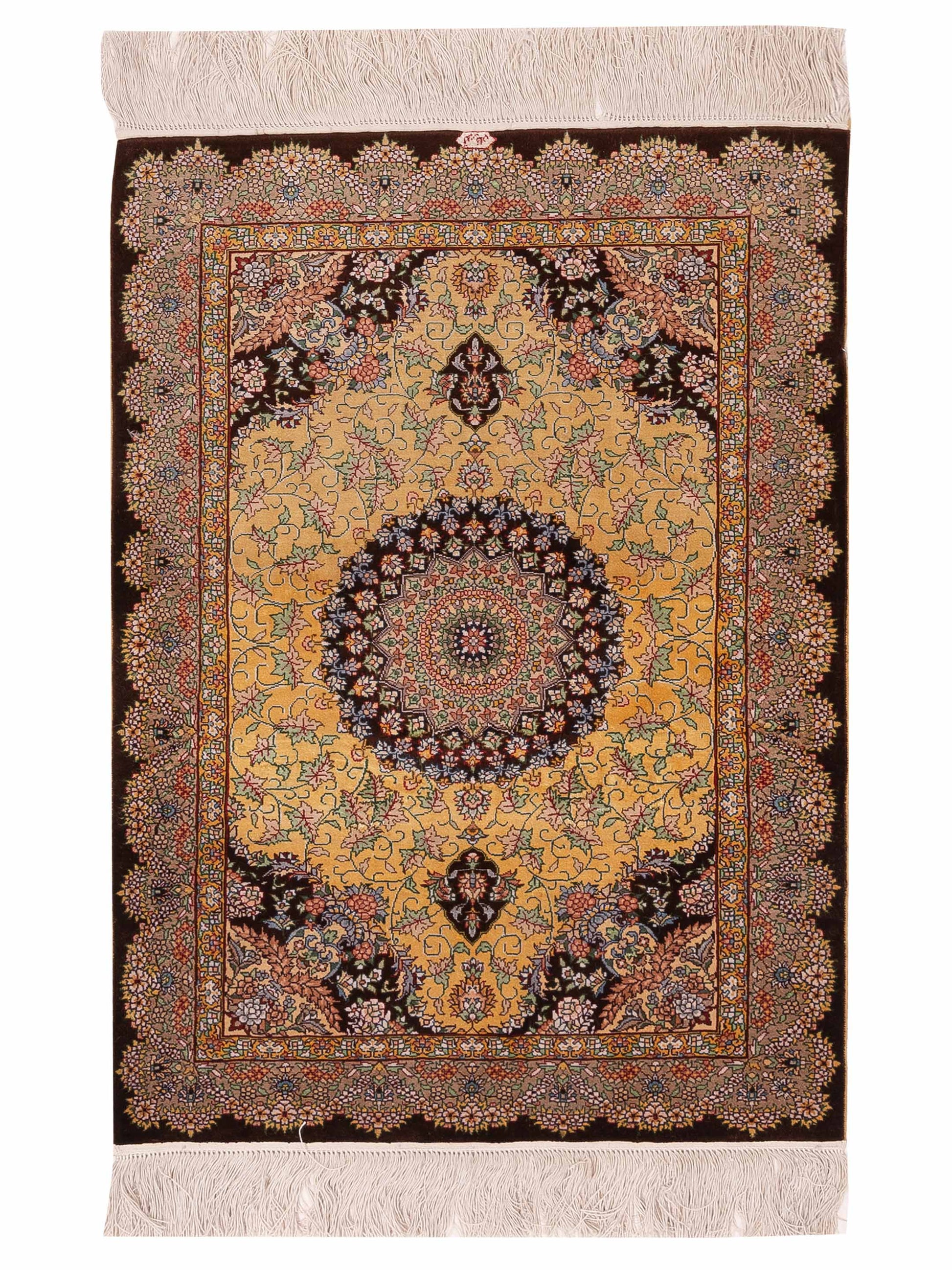 Pasha Pure Silk  Gold Brown Traditional