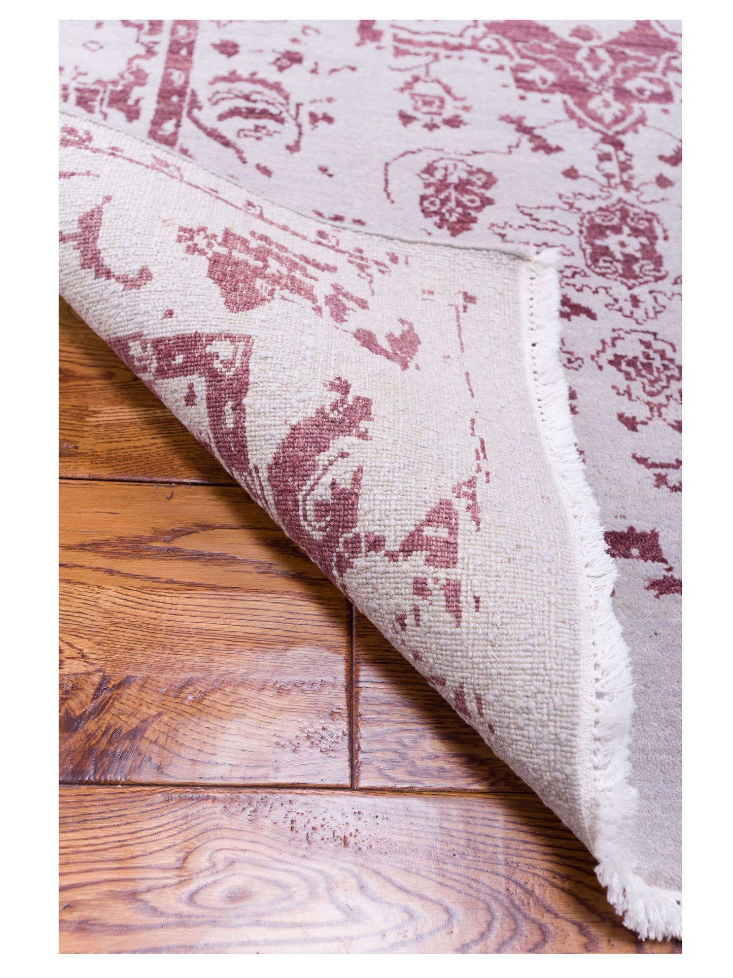 Tenzari Silver Plum 4x6.1 Hand Knotted Rug