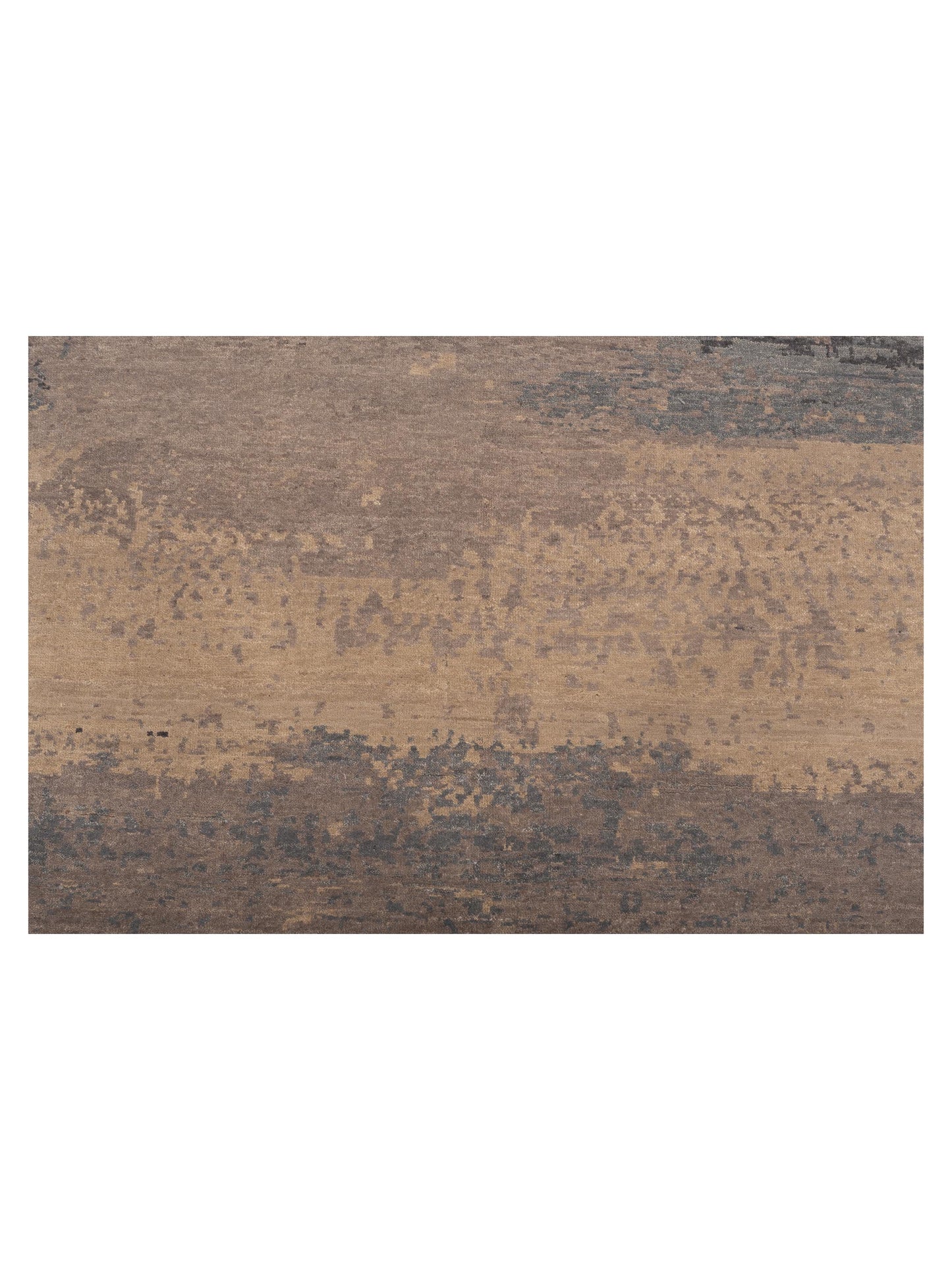 Tenzari Gray 4.1x5.11 Hand Knotted Rug