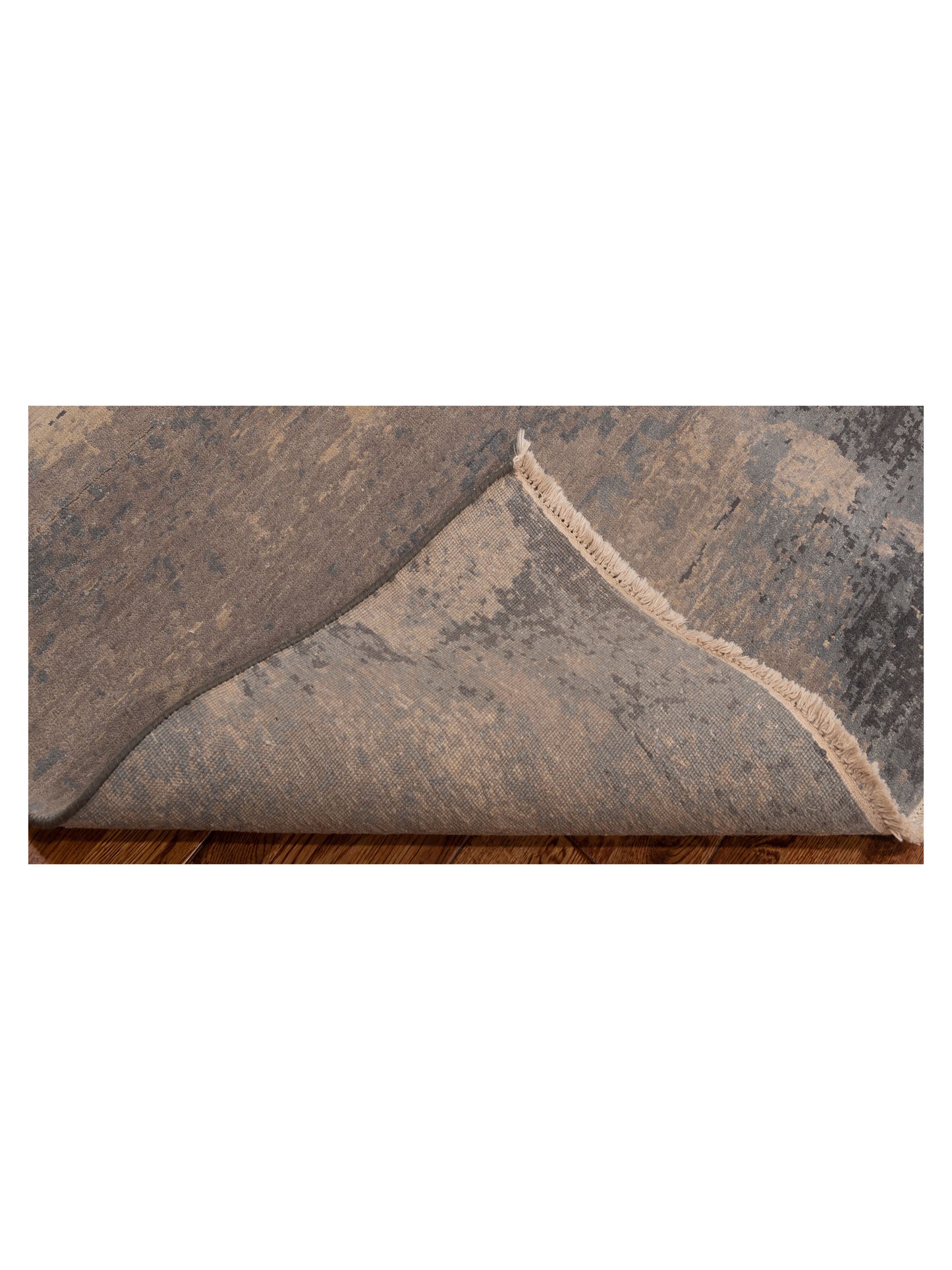 Tenzari Gray 4.1x5.11 Hand Knotted Rug