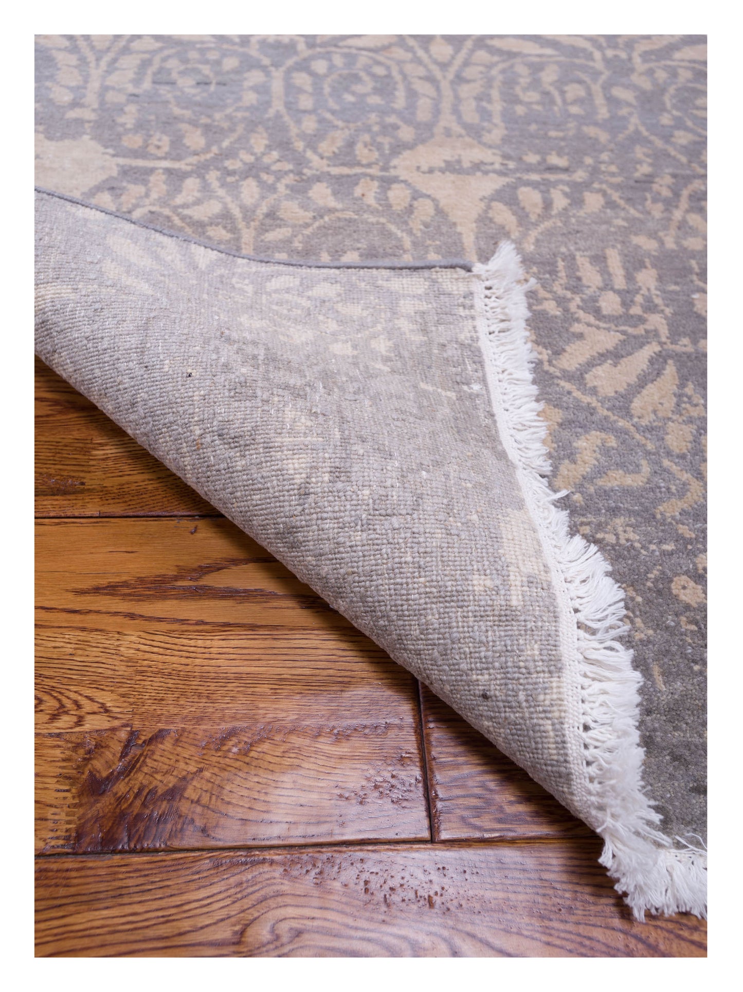 Tenzari Gray 3.11x6 Hand Knotted Rug