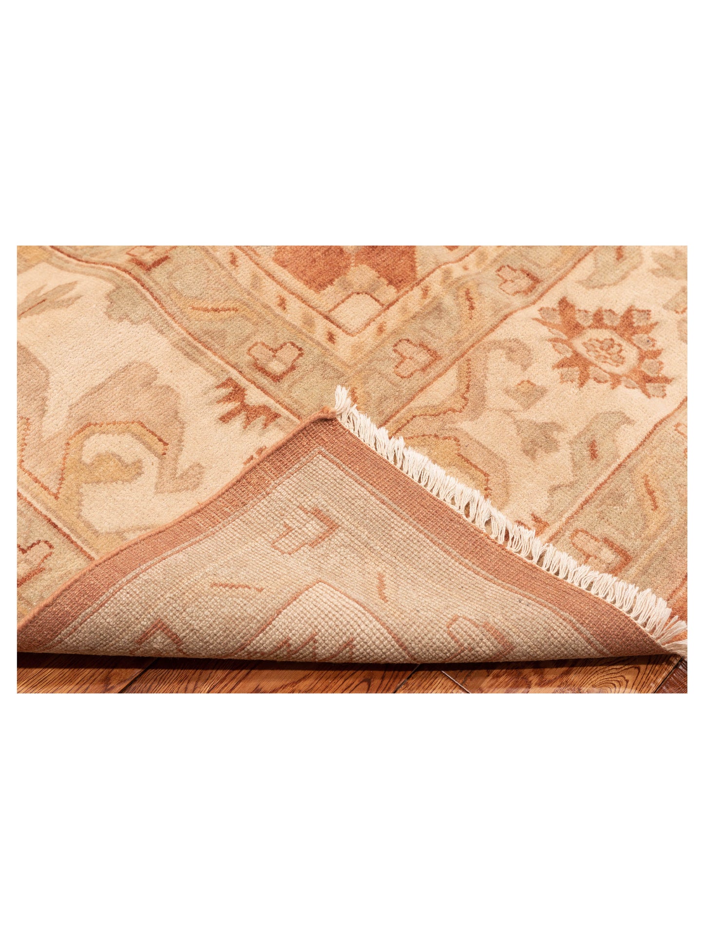 Oushara Rust Ivory 9x11.9 Hand Knotted Rug