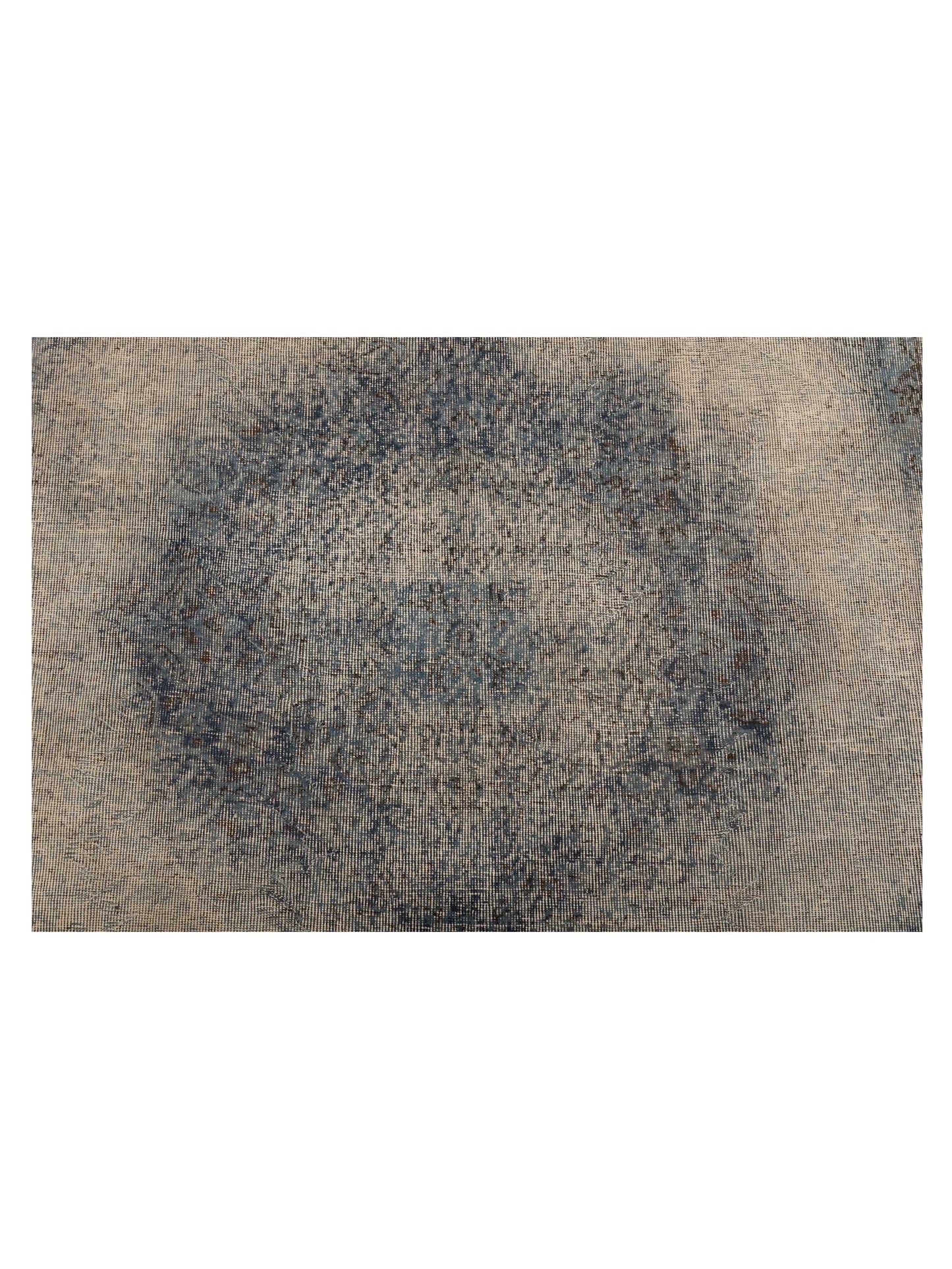 Vintage Blue 7x10.3 Hand Knotted Rug