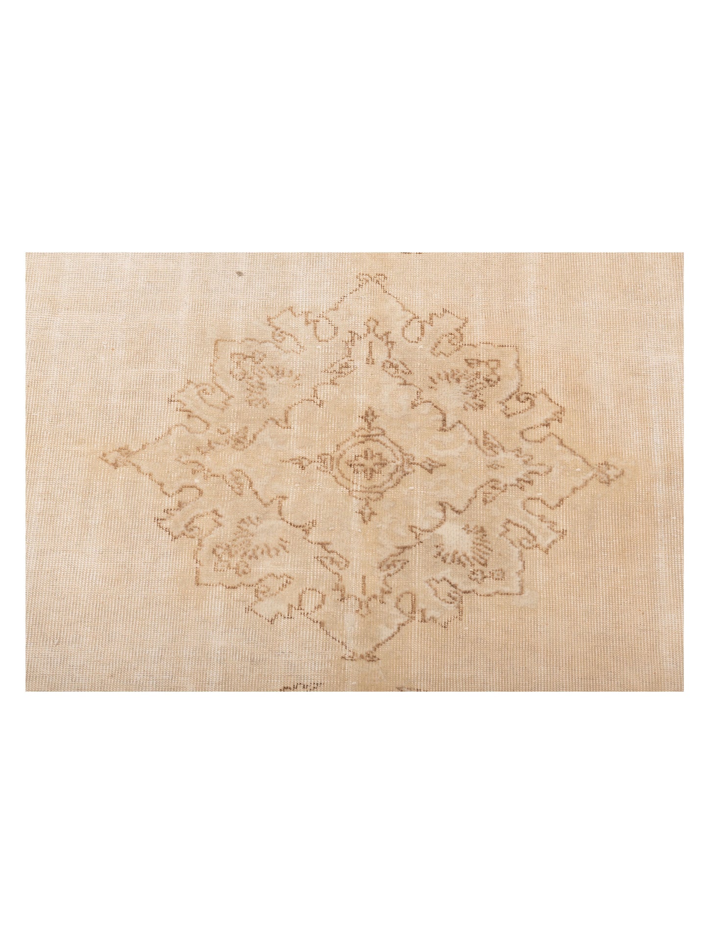 Vintage Ivory 7.4x10.7 Hand Knotted Rug