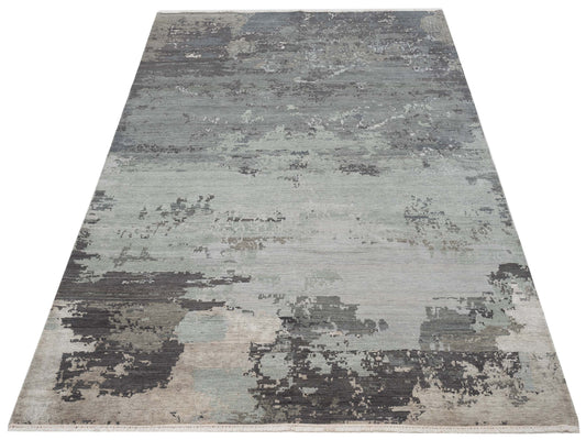 Artavia Gray 8x10.3 Hand Knotted Rug