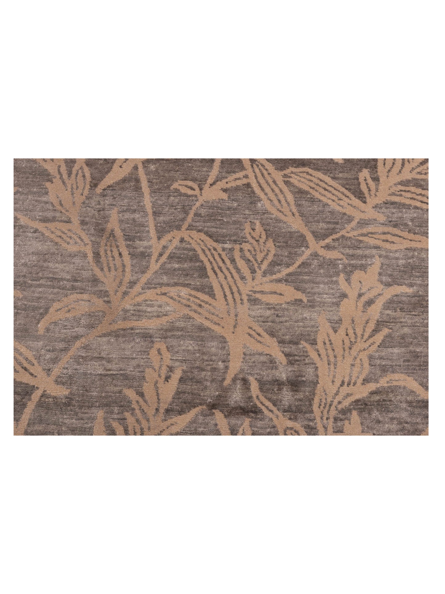 Tenzari Gray 6.1x8.10 Hand Knotted Rug