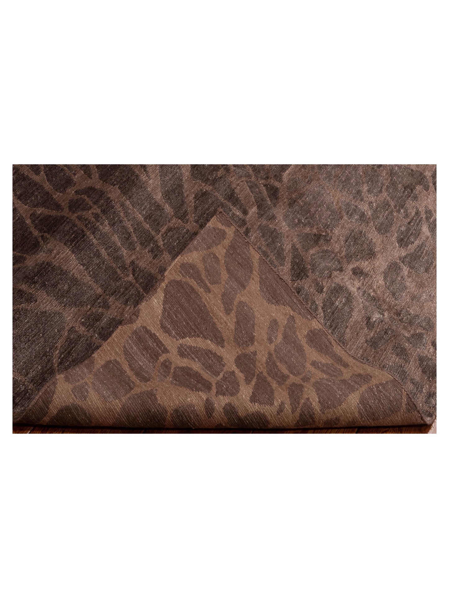 Tenzari Brown Brown 6.1x9 Hand Knotted Rug