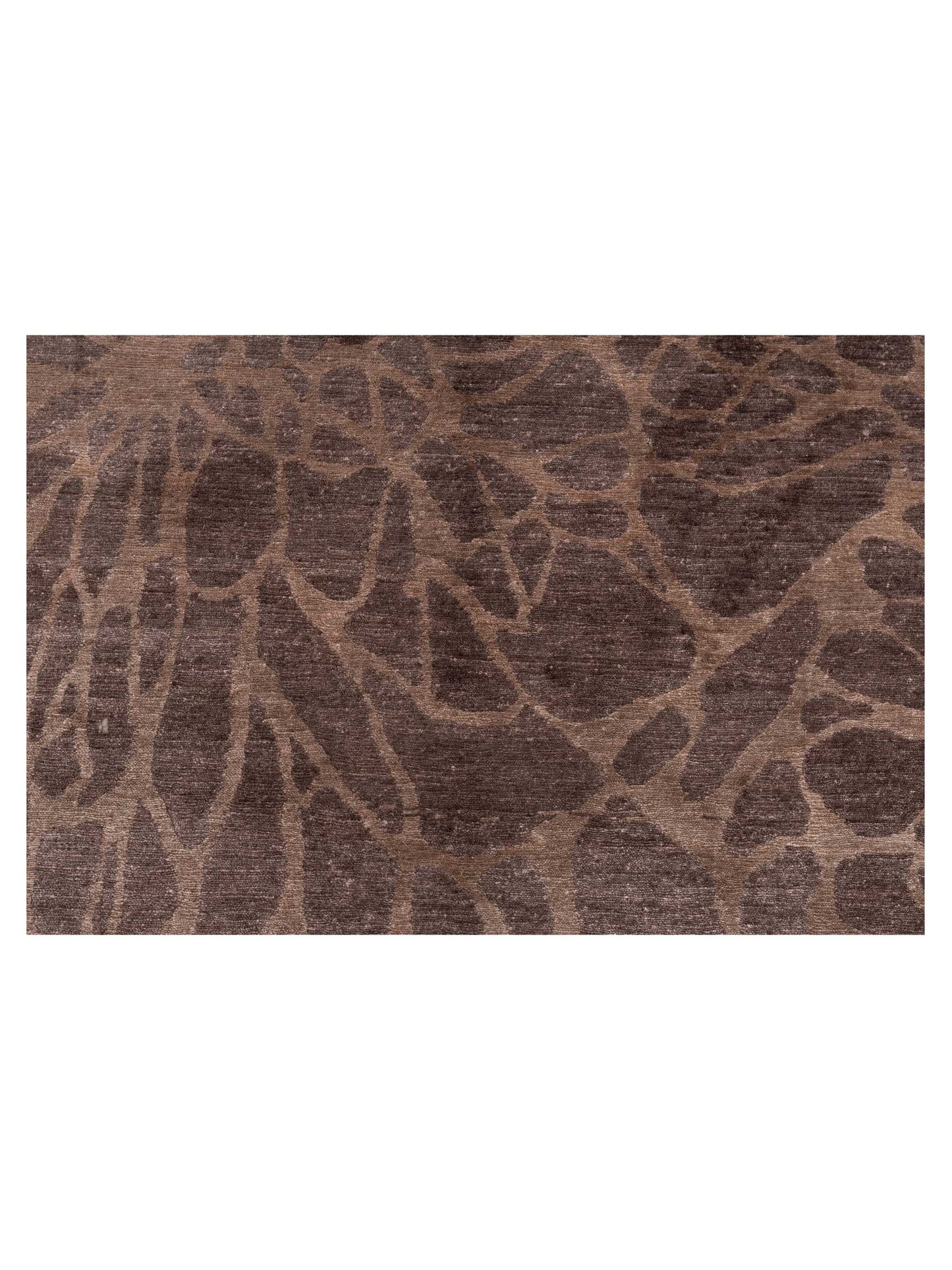 Tenzari Brown Brown 6.1x9 Hand Knotted Rug