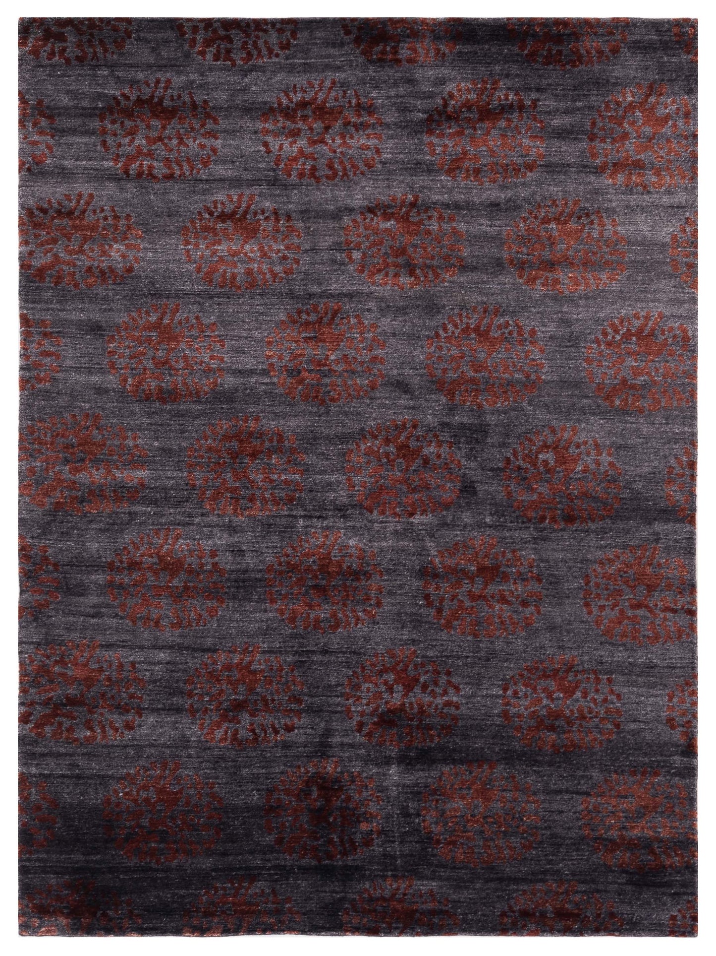 Siena Tibetino  Charcoal Red Contemporary
