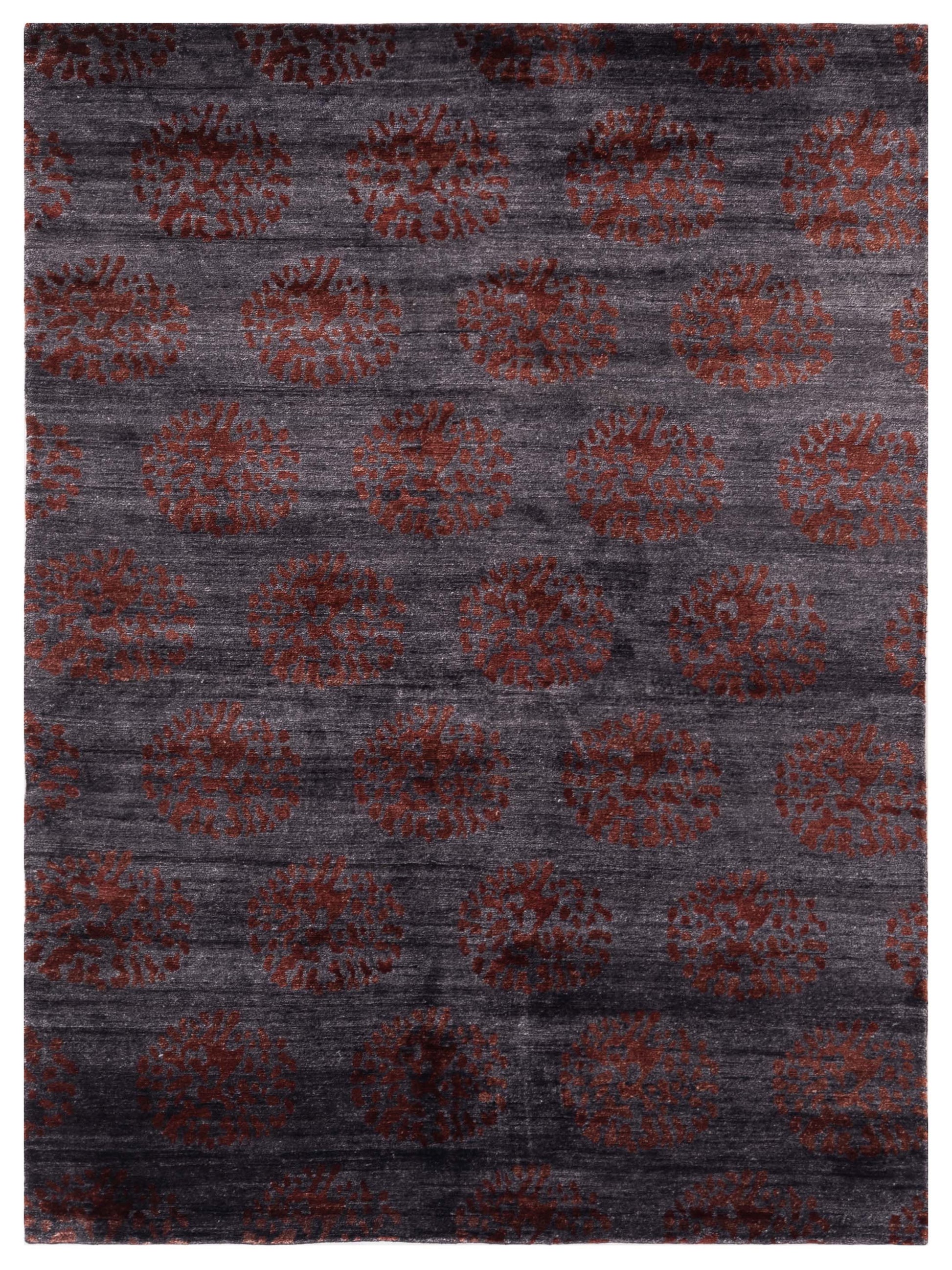 Siena Tibetino  Charcoal Red Contemporary