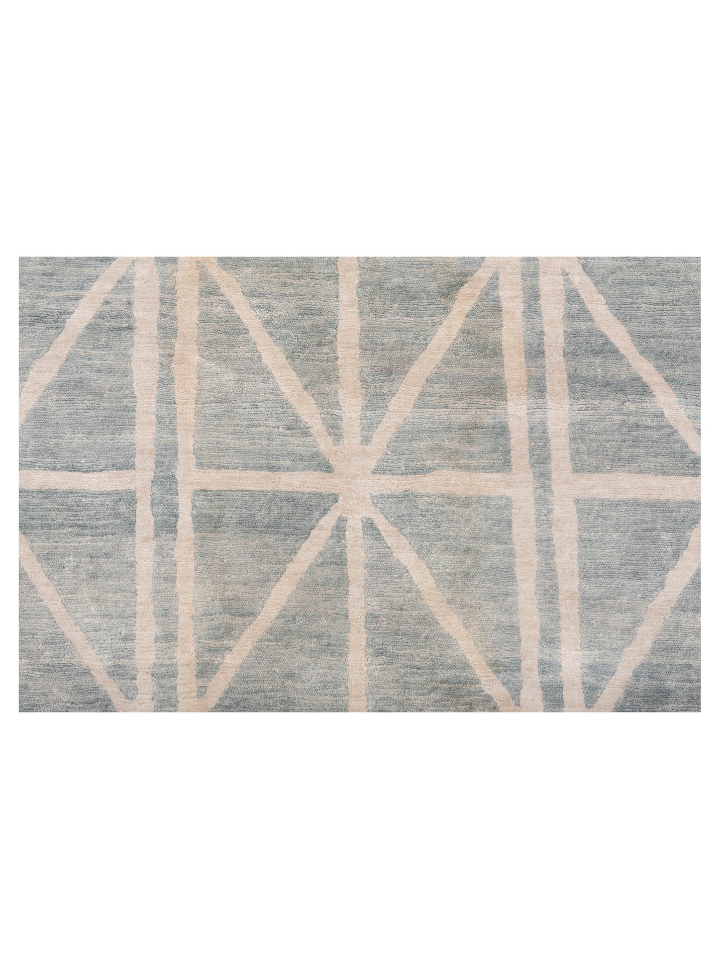 Tenzari Blue 4x6.1 Hand Knotted Rug