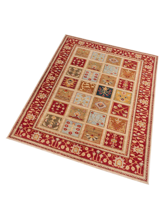 Sabira Multi 6.6x9.6 Hand Knotted Rug