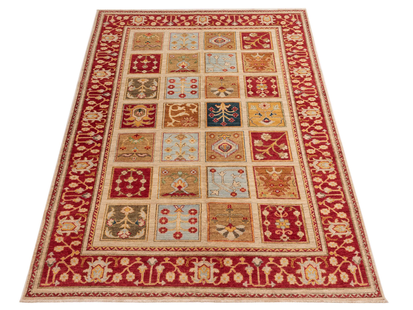 Sabira Multi 6.6x9.6 Hand Knotted Rug