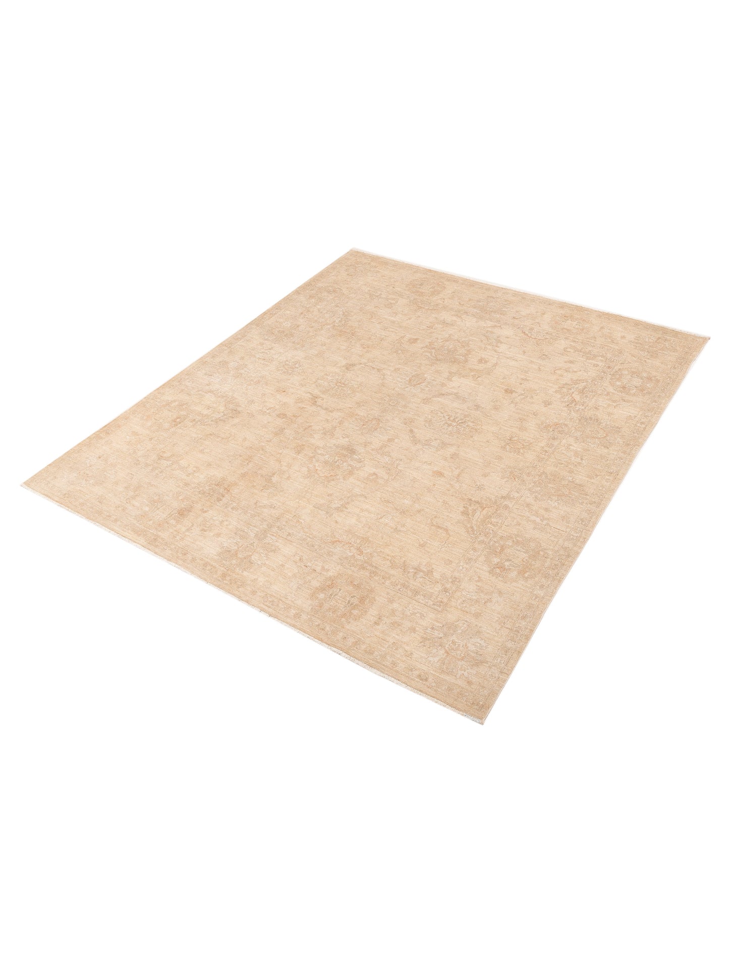 Sabira Ivory Ivory 8.2x9.6 Hand Knotted Rug