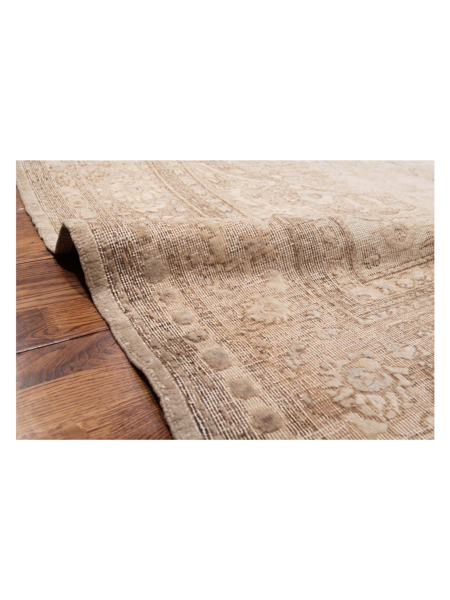 Vintage Ivory 8.1x12 Hand Knotted Rug