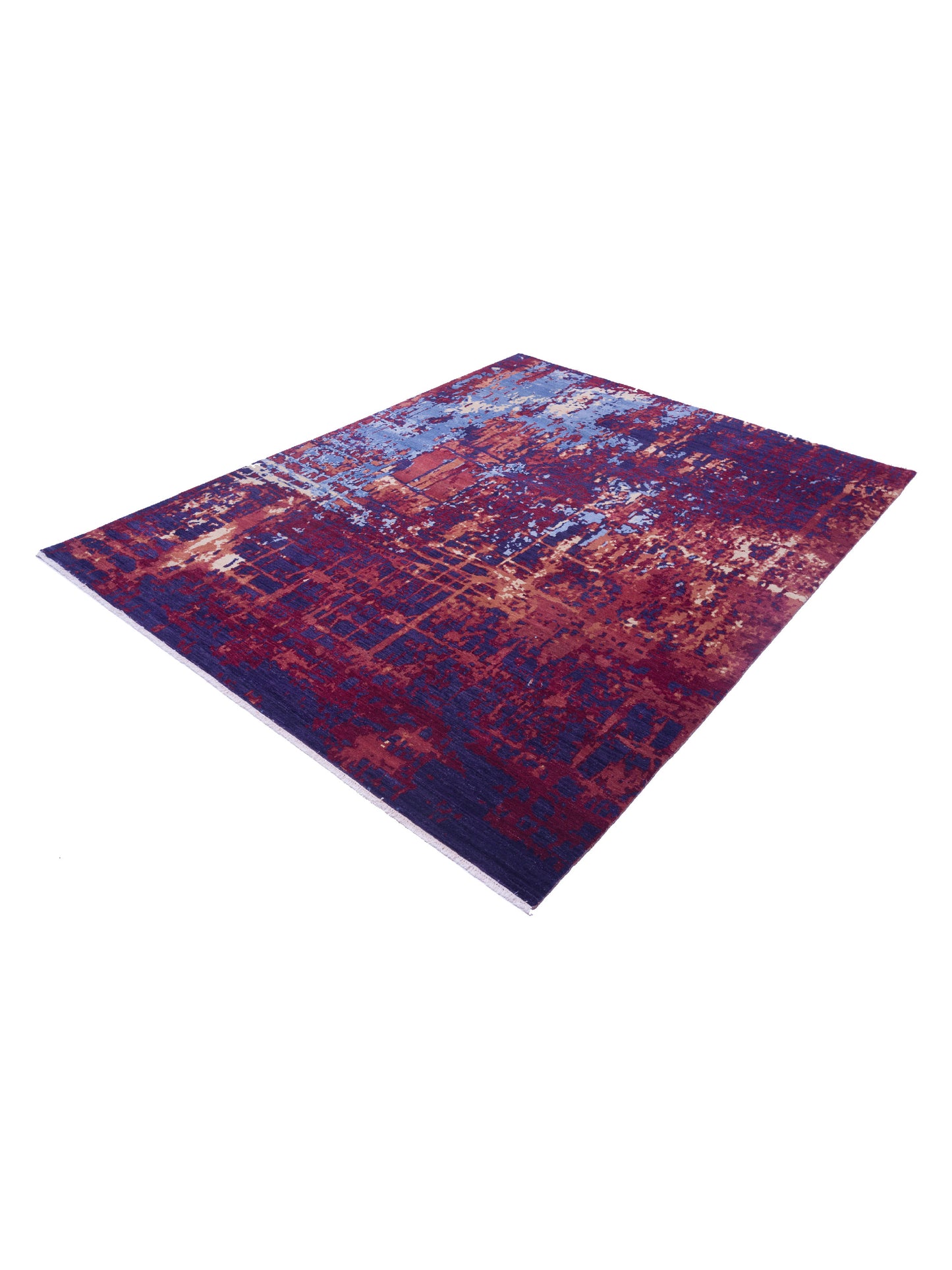 Tenzari Multi Multi 9x11.5 Hand Knotted Rug