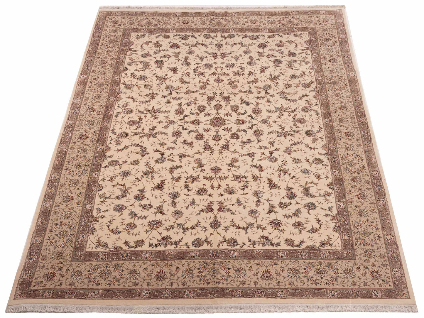 Artalya Ivory Beige 9x12 Hand Knotted Rug