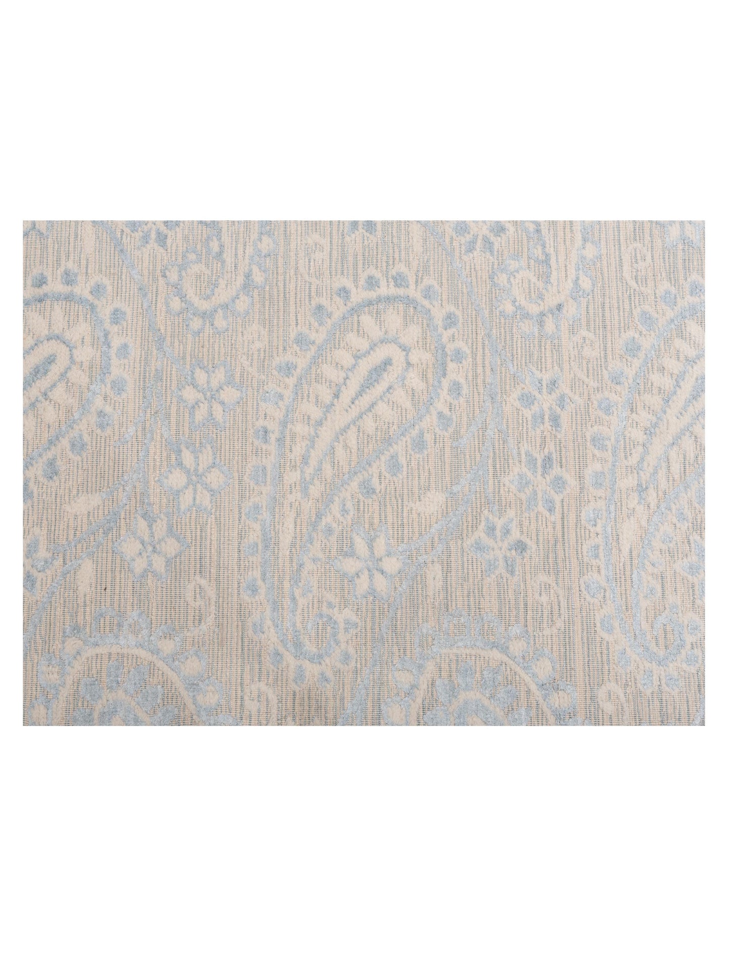 Tibarra Ivory Blue 6x9 Hand Knotted Rug