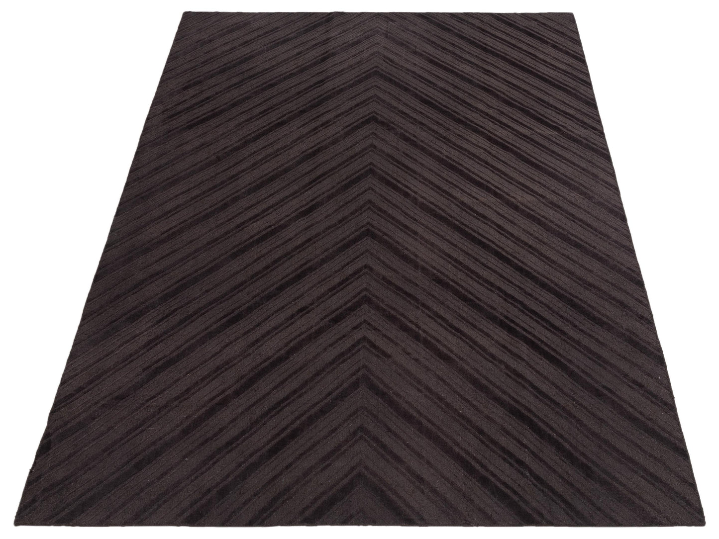 Tibarra Dark Brown 9x12 Hand Knotted Rug