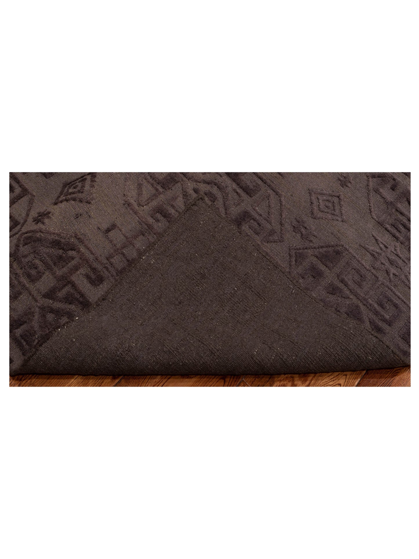 Tibarra Dark Brown 9x12 Hand Knotted Rug