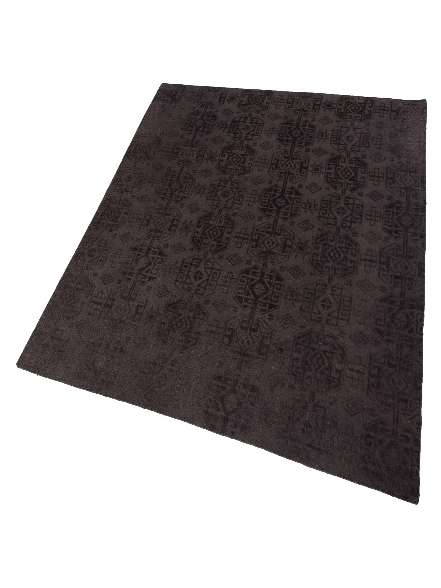 Tibarra Dark Brown 9x12 Hand Knotted Rug