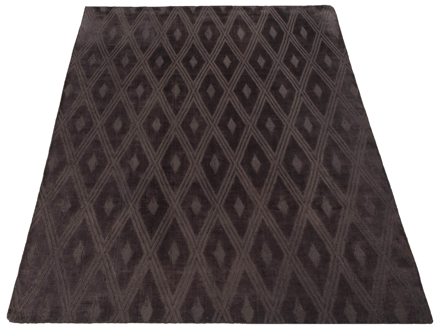 Tibarra Dark Brown 9x12 Hand Knotted Rug