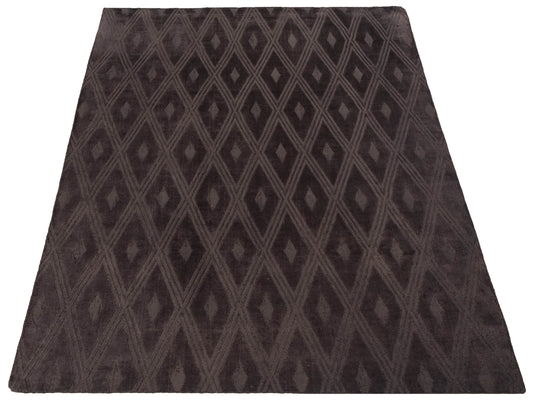 Tibarra Dark Brown 9x12 Hand Knotted Rug