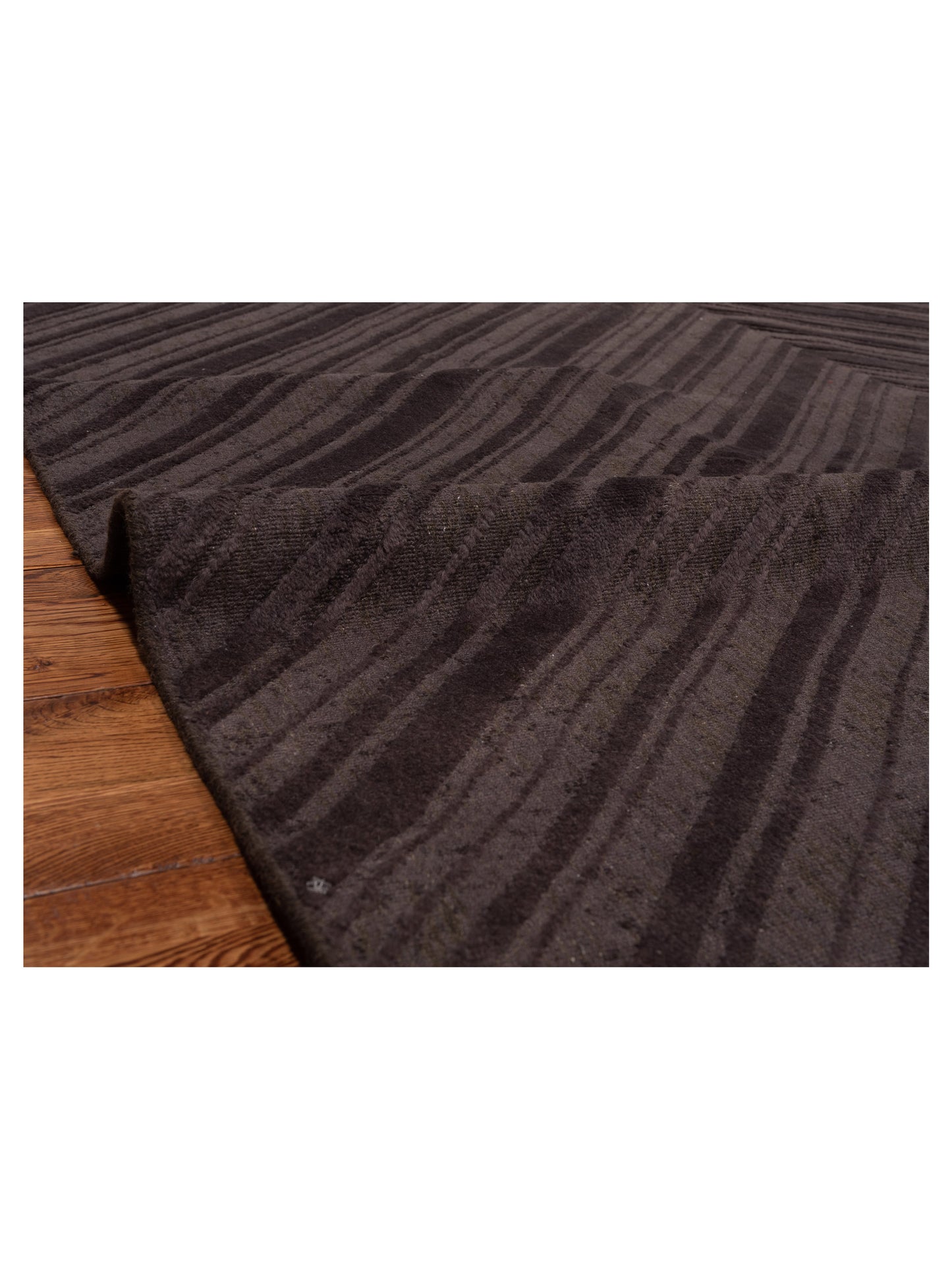 Tibarra Dark Brown 8x10 Hand Knotted Rug