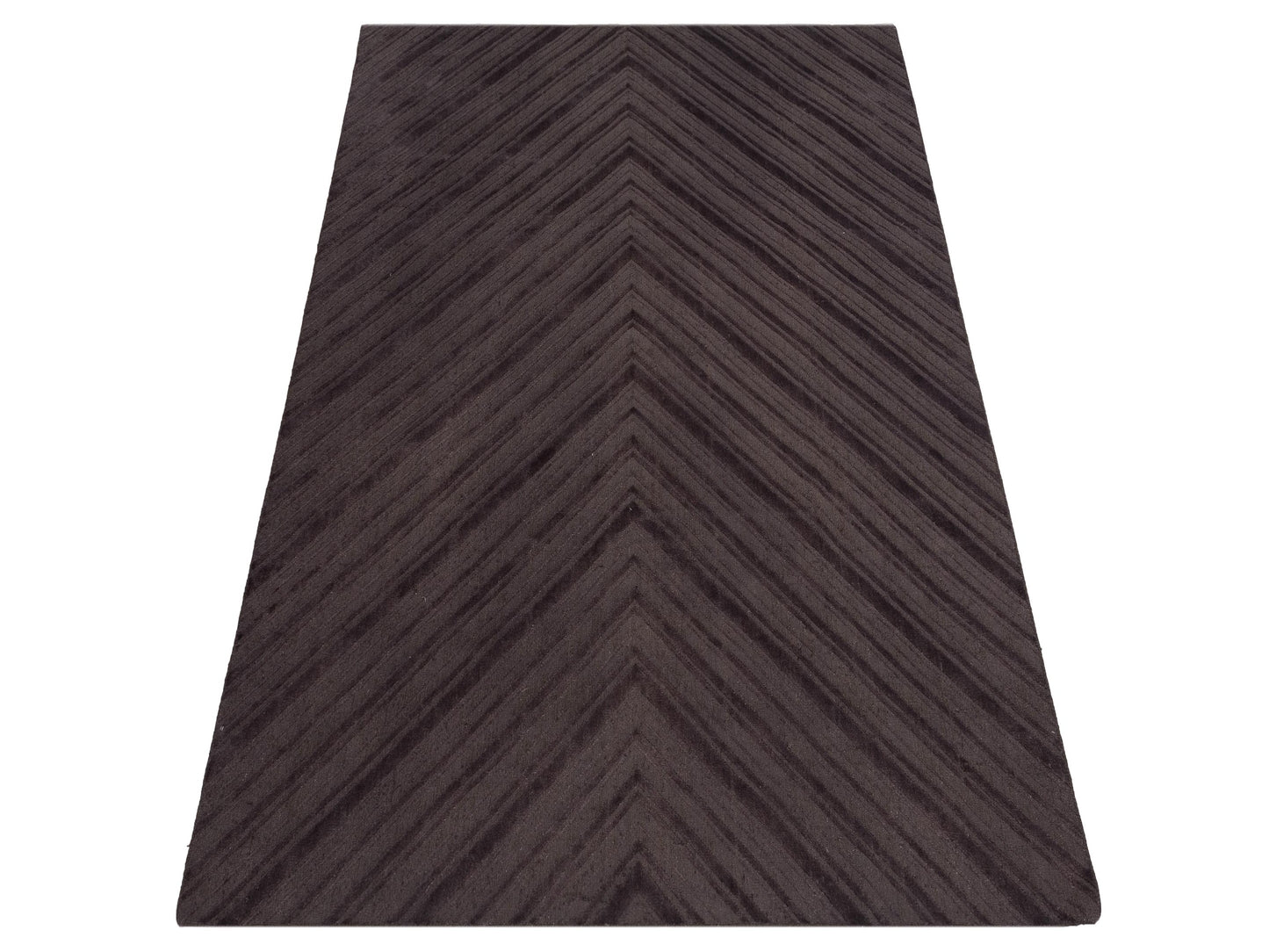 Tibarra Dark Brown 8x10 Hand Knotted Rug