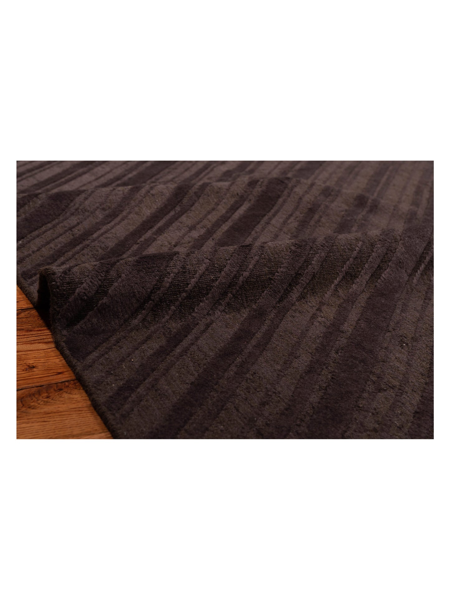 Tibarra Dark Brown Dark Brown 9x12 Hand Knotted Rug