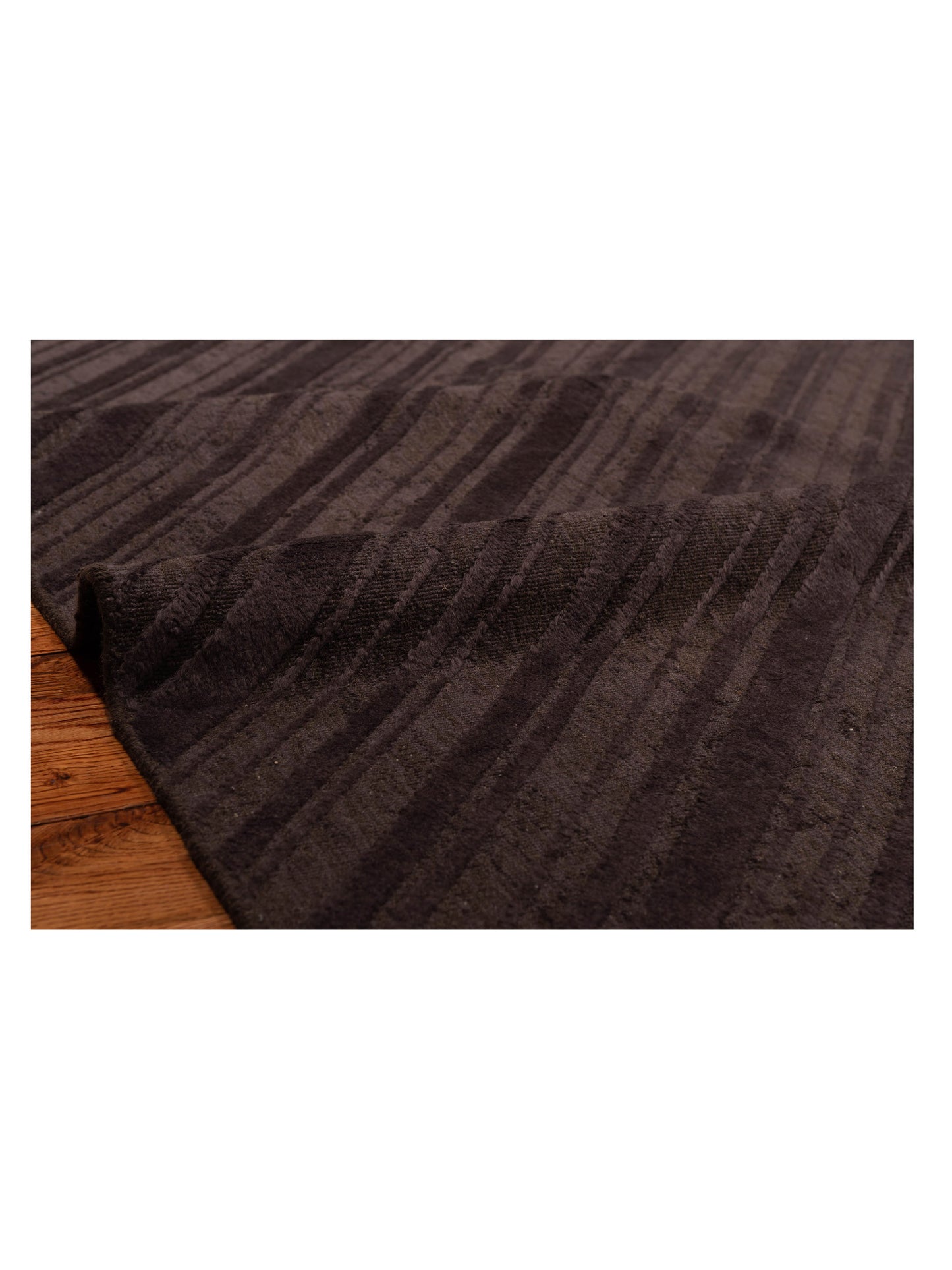 Tibarra Dark Brown Dark Brown 9x12 Hand Knotted Rug