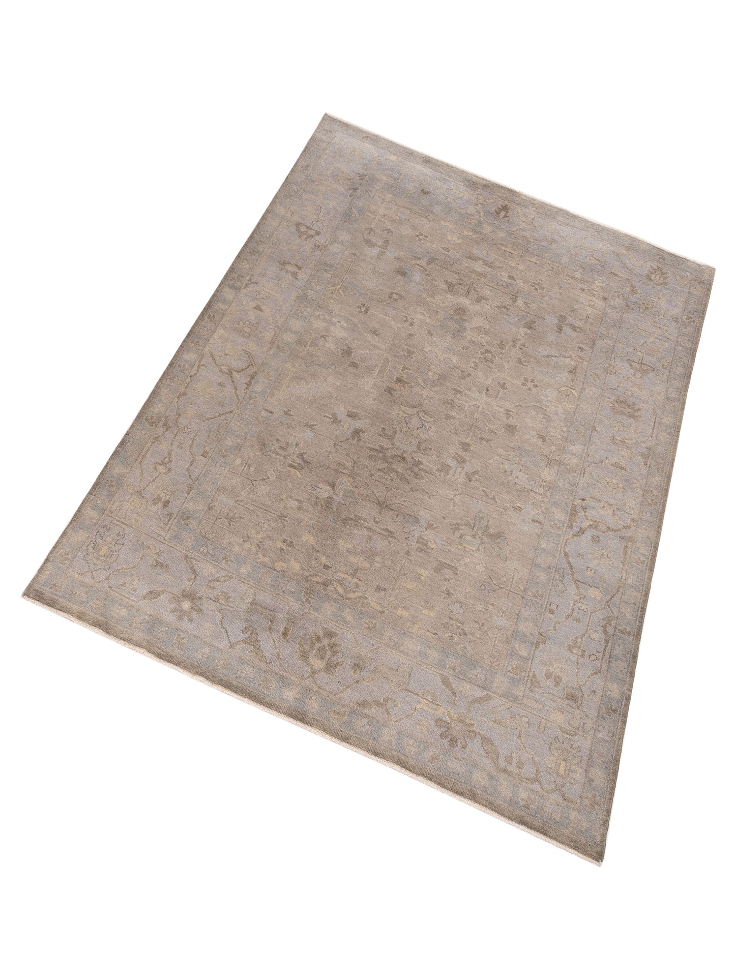 Oushara Gray Gray 6x9 Hand Knotted Rug